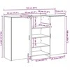 Registratūra, medienos, 155x50x103,5 cm, apdirbta mediena
