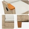 Reguliuojama kėdė su arbatos staliuku 62 x 64 x 112 cm