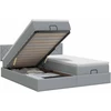Reguliuojama lova su čiužiniu 2 vnt. Šviesiai pilka Audinys