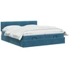 Reguliuojama lova su čiužiniu 2 vnt. Tamsiai mėlyna Aksomas