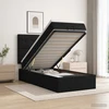 Reguliuojama lova su čiužiniu Juoda 100 x 200 cm Audinys