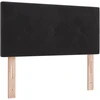 Reguliuojama lova su čiužiniu Juoda 90 x 200 cm Aksomas