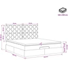 Reguliuojama lova su čiužiniu Šviesiai pilka 140 x 200 cm
