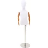 Reguliuojamas 120-150 cm manekenas su baze Uniseksas PP Balta