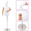 Reguliuojamas 120-150 cm manekenas su baze Uniseksas PP Balta