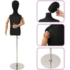 Reguliuojamas 120-150 cm manekenas su baze Uniseksas PP Juoda
