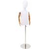 Reguliuojamas 120-150 cm manekenas su baze Uniseksas PP Balta