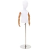 Reguliuojamas 120-157 cm manekenas su baze Uniseksas PP Balta