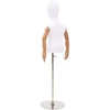 Reguliuojamas 120-157 cm manekenas su baze Uniseksas PP Balta