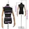 Reguliuojamas manekenas 165-213 cm su baze Moteris PP Juoda