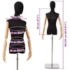 Reguliuojamas manekenas 165-213 cm su baze Moteris PP Juoda