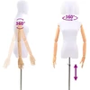Reguliuojamas manekenas 165-213 cm su baze Moteris PP Balta