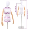 Reguliuojamas manekenas 165-213 cm su baze Moteris PP Balta