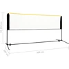Reguliuojamas badmintono tinklas, 300x103x94–158cm, metalas
