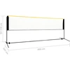 Reguliuojamas badmintono tinklas, 400x103x94–158cm, metalas