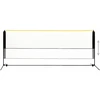 Reguliuojamas badmintono tinklas, 400x103x94–158cm, metalas