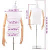 Reguliuojamas manekenas 170-218 cm su baze Vyras PP Balta