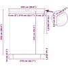 Roletas Balta ir oranžinė 200 x 250 cm Audinys ir aliuminis