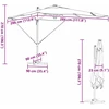 Roma Parasol 286 x 284 x 270 cm Aliuminis ir poliesteris