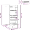 Rūkykla 3 vnt. 44,5 x 29 x 110 cm Galvanizuotas plienas