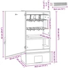 Rūkykla 3 vnt. 44,5 x 29 x 83 cm Galvanizuotas plienas