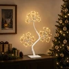 S formos LED kalėdinė eglutė 2 vnt. Balta 18 x 18 x 45 cm