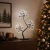 S formos LED kalėdinė eglutė 2 vnt. Juoda 18 x 18 x 45 cm
