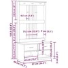 salės medis "SANDNES" 87x40x159,5 pušies masyvo