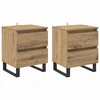 Šalia lovos spintelė 2 pcs Amatininkų ąžuolas 40 x 35 x 50 cm