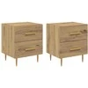 Šalia lovos spintelė 2 pcs Amatininkų ąžuolas 40 x 35 x 47,5 cm