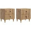 Šalia lovos spintelė 2 pcs Artisano ąžuolo 43 x 34,5 x 48 cm