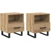Šalia lovos spintelė 2 pcs Amatininkų ąžuolas 40 x 35 x 47,5 cm