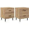 Šalia lovos spintelė 2 pcs Amatininkų ąžuolas 40 x 35 x 47,5 cm