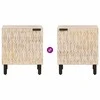 Šalia lovos spintelė 2 pcs Balta 40 x 33 x 46 cm