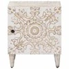 Šalia lovos spintelė 2 pcs Balta 40 x 33,5 x 46 cm