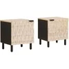 Šalia lovos spintelė 2 pcs Balta 40 x 33 x 46 cm