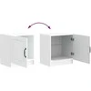 Šalia lovos spintelė 2 pcs Balta 43 x 34,5 x 47 cm