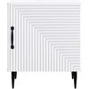 Šalia lovos spintelė 2 pcs Balta 43 x 34,5 x 50 cm
