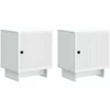 Šalia lovos spintelė 2 pcs Balta 43 x 34,5 x 50 cm