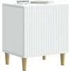 Šalia lovos spintelė 2 pcs Balta 43 x 34,5 x 50 cm