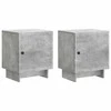 Šalia lovos spintelė 2 pcs Betono pilka 43 x 34,5 x 50 cm
