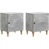 Šalia lovos spintelė 2 pcs Betono pilka 43 x 34,5 x 50 cm
