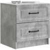 Šalia lovos spintelė 2 pcs Betono pilka 43 x 34,5 x 44,5 cm