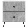 Šalia lovos spintelė 2 pcs Betono pilka 43 x 34,5 x 47,5 cm