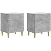 Šalia lovos spintelė 2 pcs Betono pilka 43 x 34,5 x 50 cm