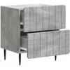 Šalia lovos spintelė 2 pcs Betono pilka 43 x 34,5 x 49,5 cm