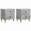 Šalia lovos spintelė 2 pcs Betono pilka 43 x 34,5 x 48 cm