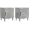 Šalia lovos spintelė 2 pcs Betono pilka 43 x 34,5 x 50 cm