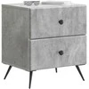 Šalia lovos spintelė 2 pcs Betono pilka 43 x 34,5 x 47,5 cm