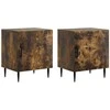 Šalia lovos spintelė 2 pcs Dūminio ąžuolo 43 x 34,5 x 50 cm
